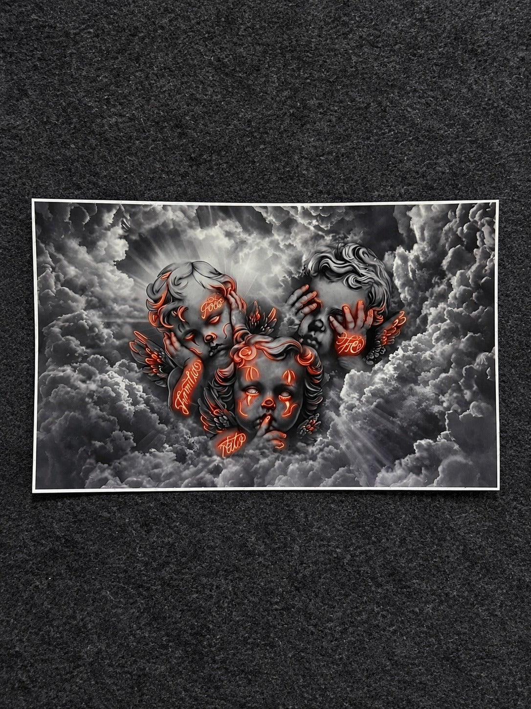Kit Adesivo SH350 2025 Angeli Dark Rosso Neon | Sticker Personalizzato Alta Qualità